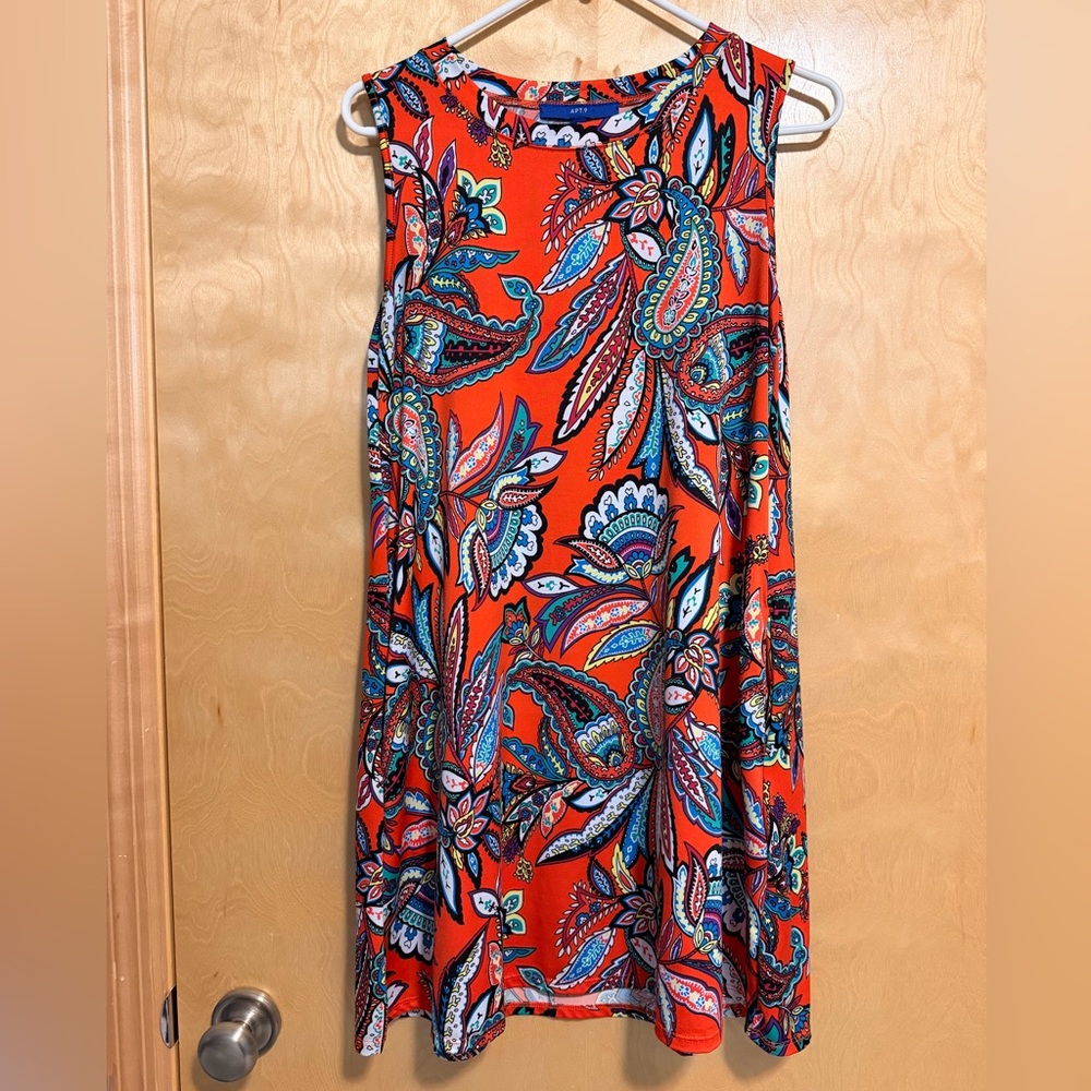 Apt 9 Vibrant Paisley Print Dress - small